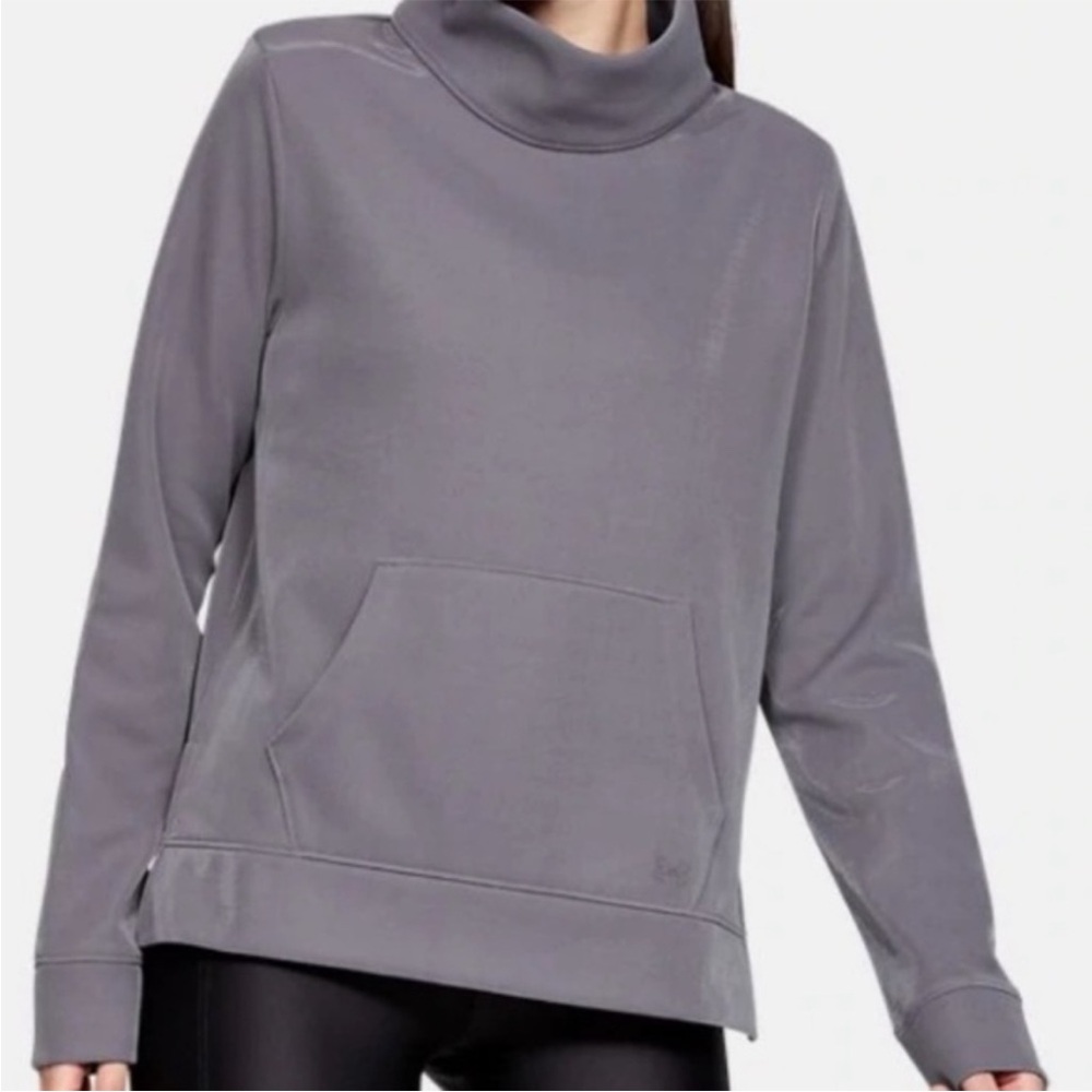 Under Armour ColdGear Mirage Mock Blue Sweatshirt Loose Medium